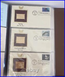 Golden Replicas Of United States Stamps Proof 22kt Gold With Original Receipts