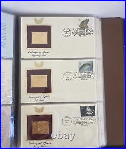 Golden Replicas Of United States Stamps Proof 22kt Gold With Original Receipts