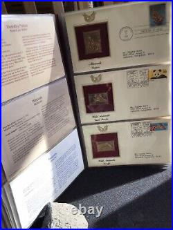 Golden Replicas Of United States Stamps. Proof Replicas Of 22kt Gold