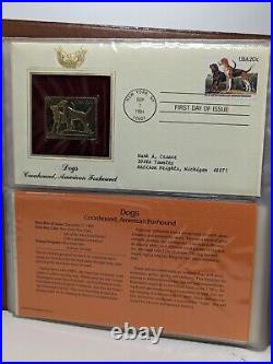 Golden Replicas of United States Stamps Proof 22K Gold, 1 Album 1984-1985 (41ct)