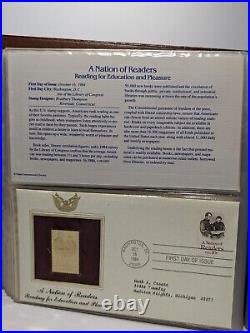 Golden Replicas of United States Stamps Proof 22K Gold, 1 Album 1984-1985 (41ct)