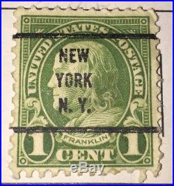 Green Benjamin Franklin One Cent Stamp