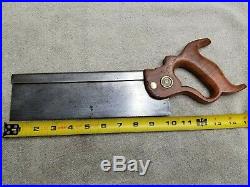 Henry Disston 10 vintage backsaw, 16tpi great used condition stamped