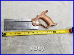 Henry Disston 8 vintage backsaw, 16tpi great used condition stamped