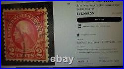 Hidden treasure USA Rare 2. C Washington Red Carmine Type Post Stamp