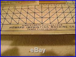 Howard Imprinting Machine Hot Foil Stamping with Rolls & Type