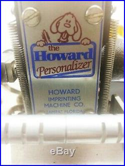 Howard Personalizer 45 Hot Foil Stamping Machine Type and Accessories