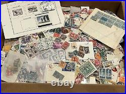 Huge U. S. Stamp Lot Box On/off Paper Stamps, Covers, Album Pages, Mint, Used