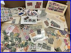 Huge U. S. Stamp Lot Box On/off Paper Stamps, Covers, Album Pages, Mint, Used