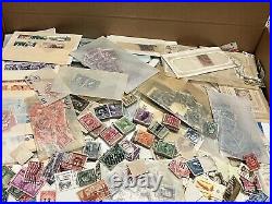 Huge U. S. Stamp Lot Box On/off Paper Stamps, Covers, Album Pages, Mint, Used