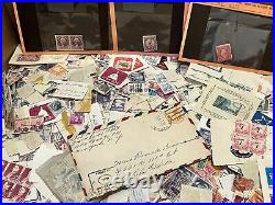 Huge U. S. Stamp Lot Box On/off Paper Stamps, Covers, Album Pages, Mint, Used