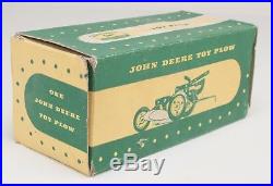 John Deere Toy 2 Bottom Plow 1950 Vintage with Box Ertl Carter Eska Stamped Steel