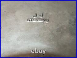 Johnny Johnson Navajo Sterling Brass Coral Southwest Stamped Cuff Bracelet