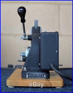 KINGSLEY HOT FOIL STAMPING MACHINE M-75 WITH TYPE SETS FOIL COVER EXTRAS