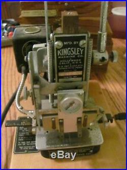 KINGSLEY Two Line Hot Foil Stamping machine Model M-60 & 5 boxes of Accessories