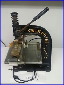 KWIKPRINT MODEL 55 Hot Foil Stamping Embossing Machine