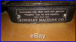 Kingsley Hot Foil Stamping Machine Model M-75
