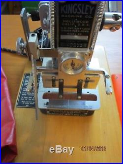 Kingsley Hot Stamping Machine withacc, parts, tools, type, foil, adv. & misc