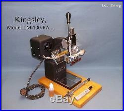 Kingsley Machine (Model LM-100-BA & Accessories) Hot Foil Stamping Machine