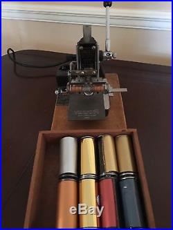 Kingsley Vintage Hot Foil Single Line Stamping Machine Plus Accessories