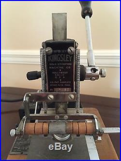 Kingsley Vintage Hot Foil Single Line Stamping Machine Plus Accessories