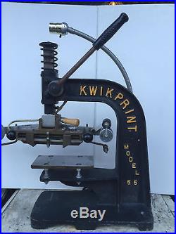 Kwikprint Model 55 Hot Foil Stamping Machine Press