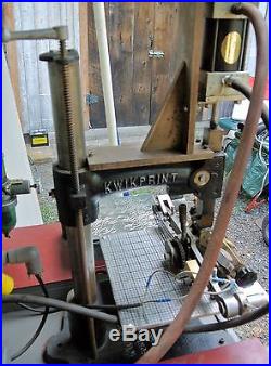 Kwikprint Model 86 AA Air Assisted Hot Foil Stamping Machine withProduction Bench