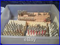 Leather Craft Vtg Craftool Large Lot 202 Stamping Tools Plus Holders