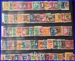 Lot Of 150+ Early United States Postage Stamp Precancels Bureaus Cities States