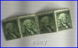 Lot Of 4 George Washington 1 cent Green Stamps USA Used Very Good Condition