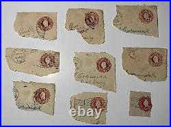 Lot Of U. S. Stamps. Unchecked cut square stamps. Used