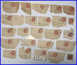 Lot Of U. S. Stamps. Unchecked cut square stamps. Used