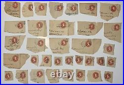 Lot Of U. S. Stamps. Unchecked cut square stamps. Used