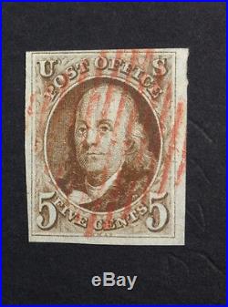 Momen Us Stamps #1 Used Vf $450 Lot #3236
