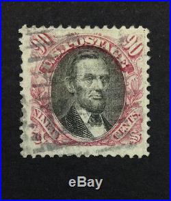 MOMEN US STAMPS #122 USED $2,200 LOT #9174
