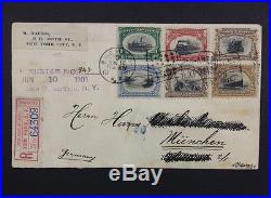 Momen Us Stamps #294-299 June 10 1901 Registered Used Cover $ Lot #1070