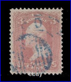 MOMEN US STAMPS #64b ROSE PINK USED VF PF CERT LOT #86069