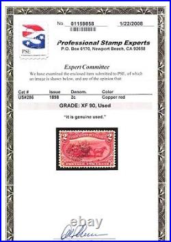 MOstamps US #286 Used Graded XF 90 with PSE Cert Lot # MO-3876 SMQ $175