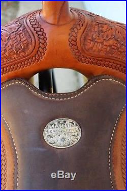 Martin Saddlery All Around Basket Stamp & Wyoming Flower FQHB 16Seat