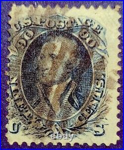 Matt's Stamps Scott Us #72 Blue 90-cent George Washington CV $600