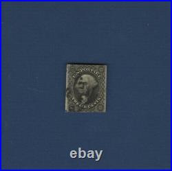 Matt's Stamps Us Scott#17 George Washington 12-cent Stamp Black Used CV $250