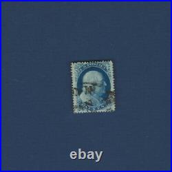 Matt's Stamps Us Scott#24 Benjamin Franklin 1-cent Stamp Blue Used Vf-xf85 Cv140