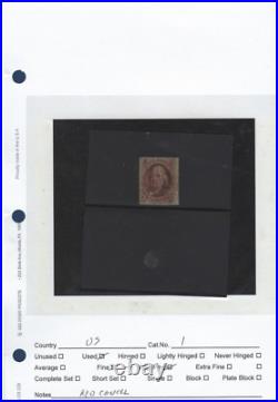 Matt's Stamps Us Scott#benjamin Franklin 5-cent Used Red Cancel, Very Nice
