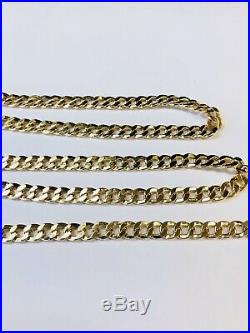 Mens Solid 14k Yellow Gold Cuban Link Chain Necklace 26, 6.5 mm 26.3 Grams