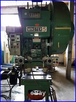 Minster 45 Ton Stamping Press metal stamp machine punch blank with 6 Servo Feed