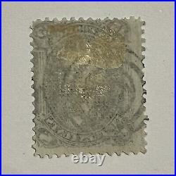 Misperf Error 1866 / 1875 U. S. 15c Stamp #77 Or #108 No Grill Bullseye Cancel