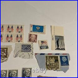 Mixed Lot of 76 + Vintage US Stamp Postage Mixed Unused & Used Stamps +Free Ship