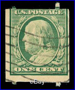 Momen US Stamps # 1908 1c USED ATTLEBORO PERFORATION COMMERCIALLY USED RARE