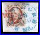 Momen Us Stamps #1 Red Way 5 + Blue Baltimore MD 28 Aug Imperf Used Lot #81003