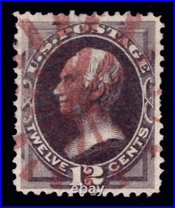 Momen Us Stamps #162 Claret Fancy Cancel Used Vf+ Lot #91020